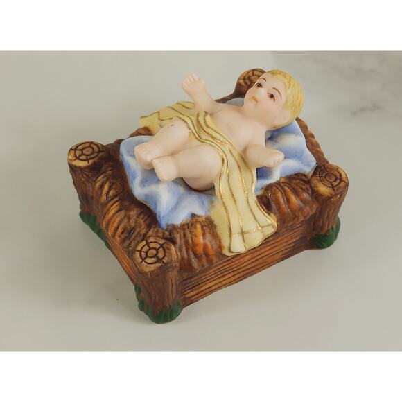 Kinkade Christ Child Baby Jesus 2 1/4" Hawthorne Village 2001 Holy Family Vtg - Picture 12 of 13